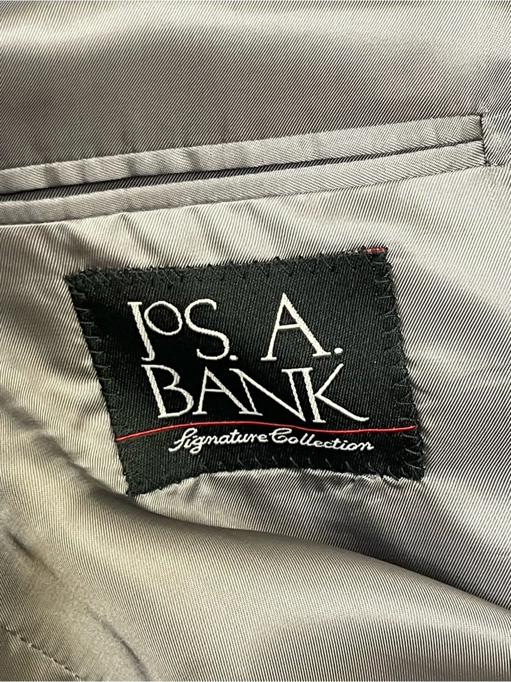 Jos A. Bank Signature Gray Glen Plaid Wool Silk Sport Coat 44R